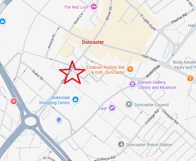 Location map for Emenys Car Wash